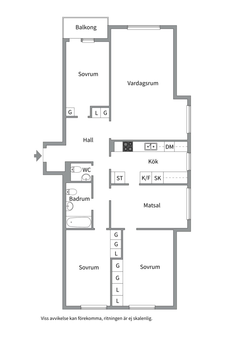 Planlösning från Ekuddsvägen 25, Såld i Ekudden, Nacka