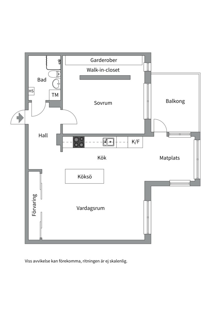 Planlösning från Trillans Väg 36, 1tr, Såld i Jarlaberg, Nacka