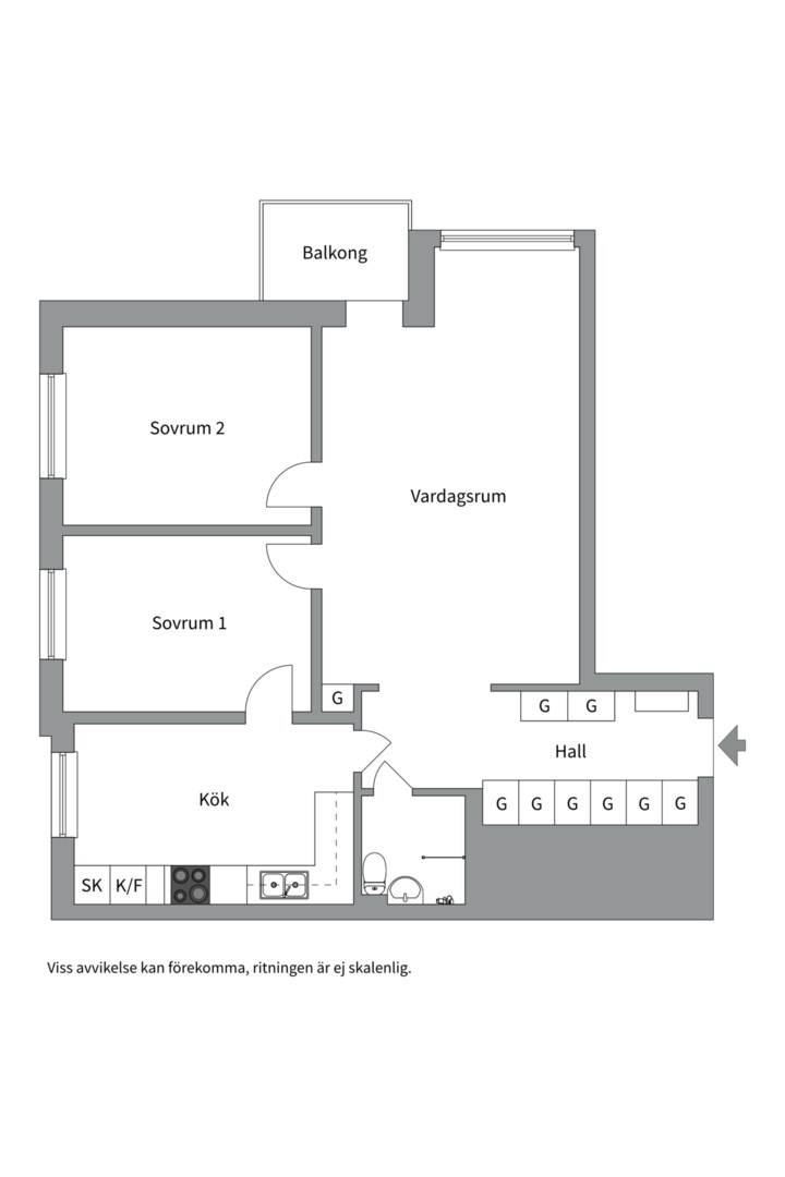Planlösning från Ekuddsvägen 1, Såld i Ekudden, Nacka