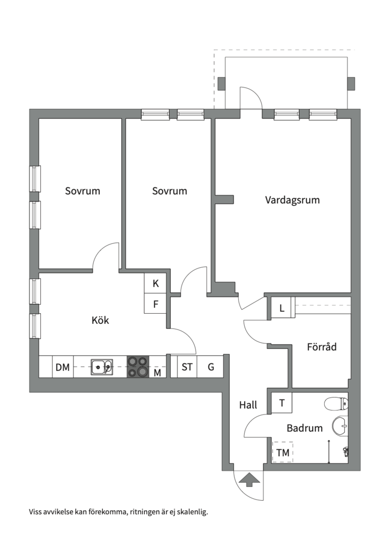 Planlösning från Ormingeringen 77, Såld i Västra Orminge, Nacka