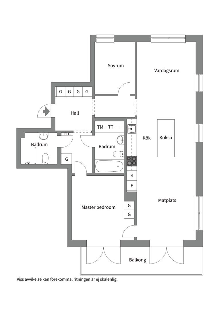 Planlösning från Tollarevägen 51, 4 av 4 tr, Såld i Tollare, Nacka