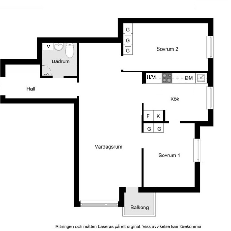 Planlösning från Per Hallströms Väg 12, 8tr, Såld i Forum Nacka, Nacka