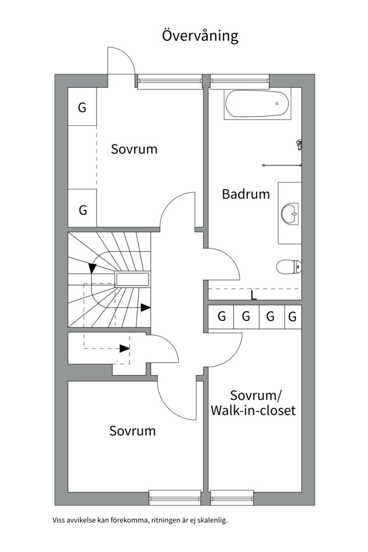 Planlösning från Utskogsvägen 63, Såld i Skuru, Nacka