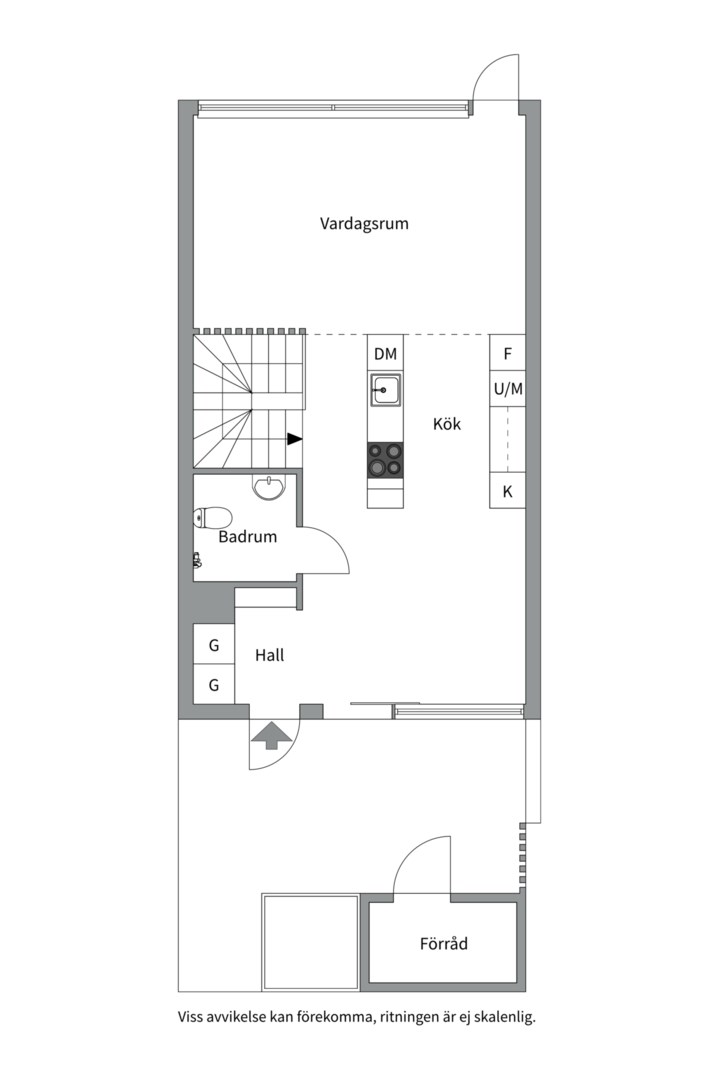 Planlösning från Utskogsvägen 63, Såld i Skuru, Nacka