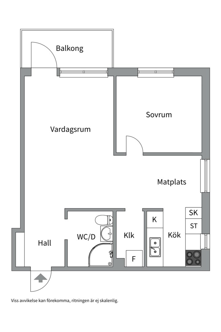 Planlösning från Petterslundsgatan 25, Såld i Fålhagen, Uppsala