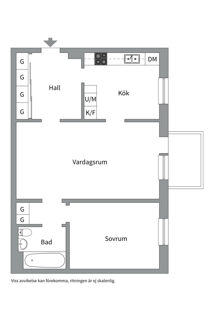 Planlösning från Bäverns gränd 24, Såld i Centrum, Uppsala