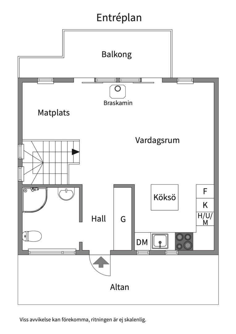 Planlösning från Fältspatsvägen 28A, Såld i Norra Lännersta, Nacka
