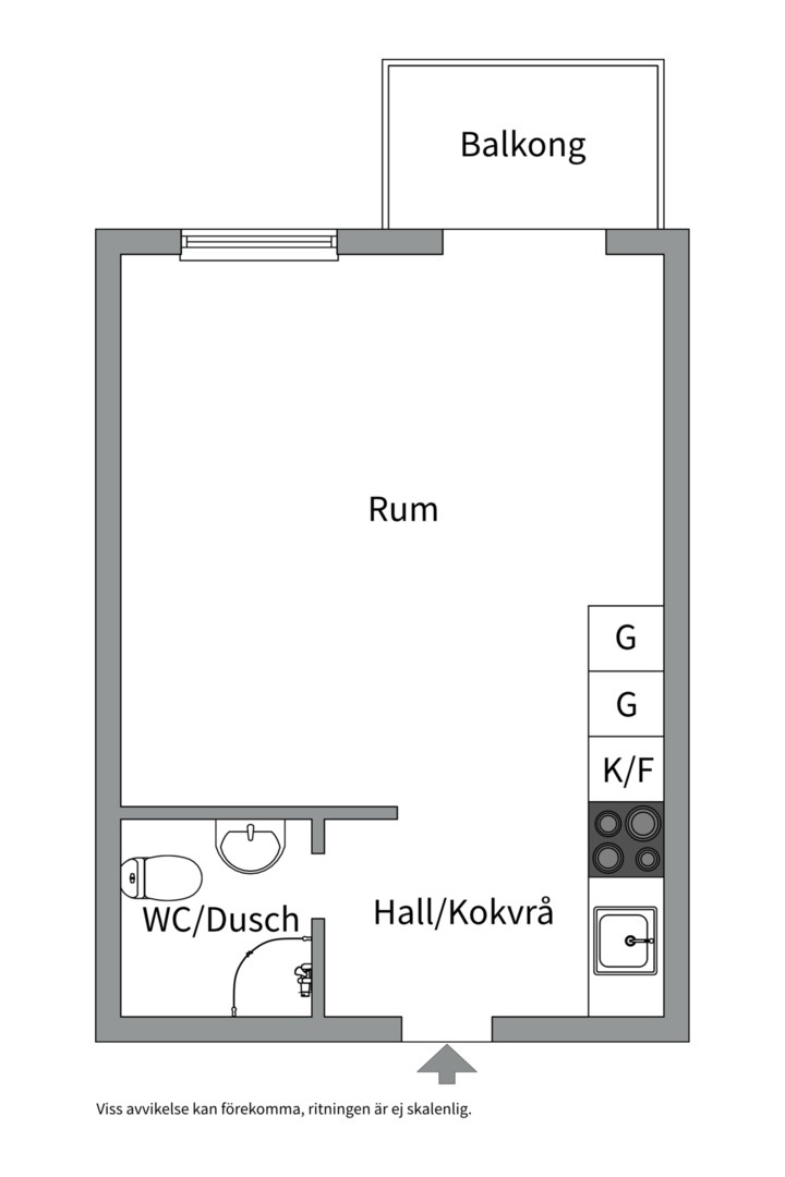 Planlösning från Väderkvarnsgatan 32 B, Såld i Fålhagen, Uppsala