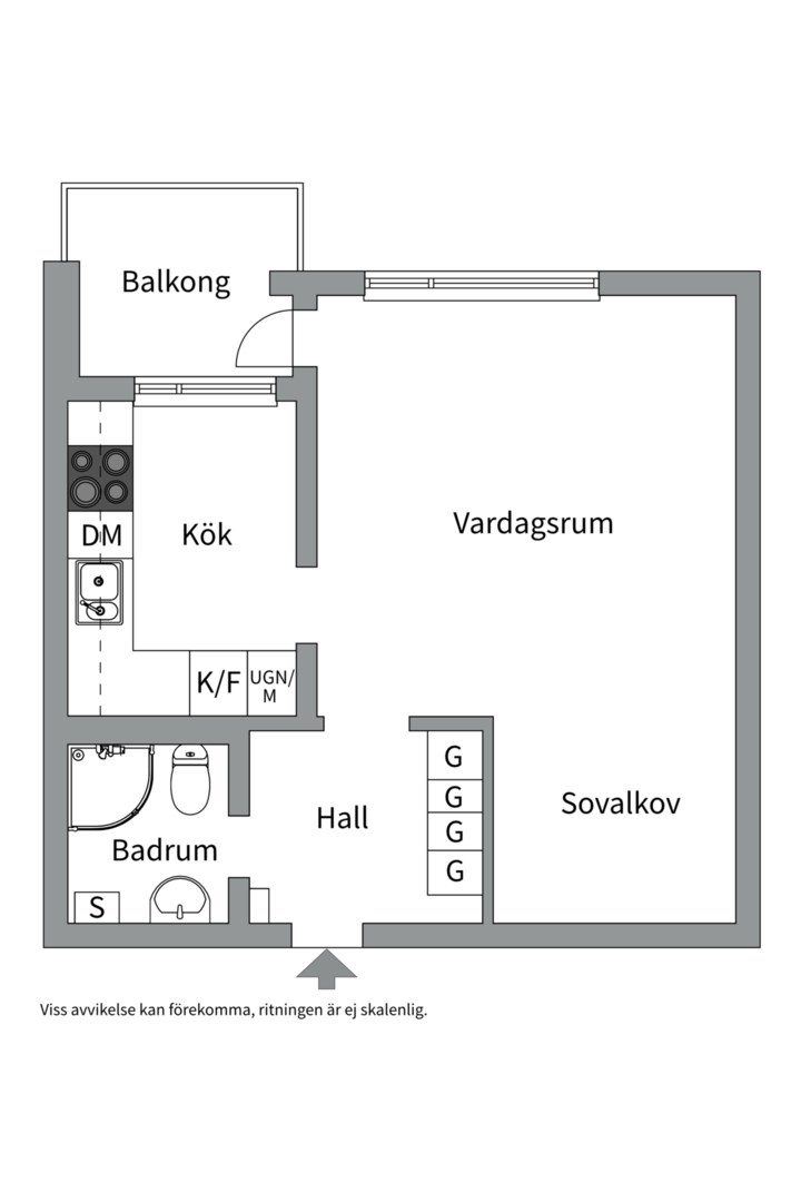 Planlösning från Ekuddsvägen 3, Såld i Ekudden, Nacka