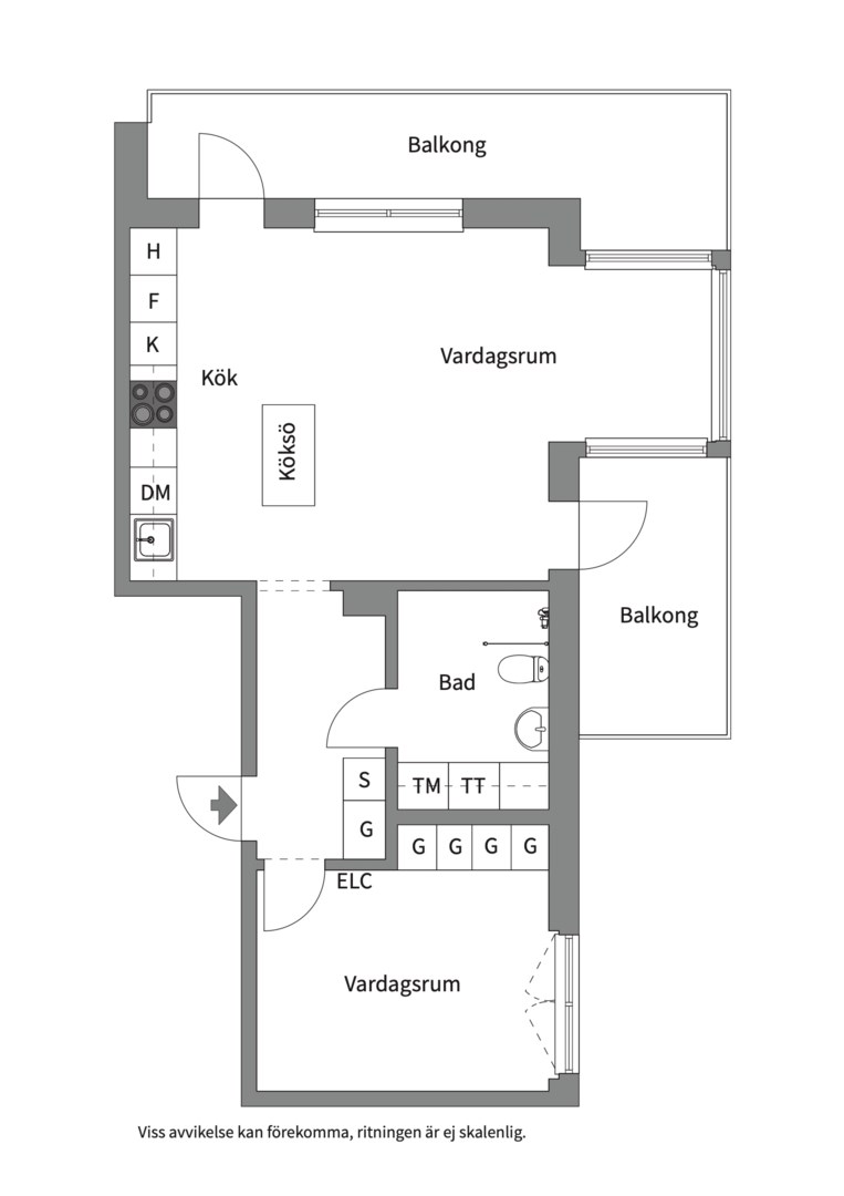 Planlösning från Tollareslingan 7, 7 tr, Såld i Tollare, Nacka