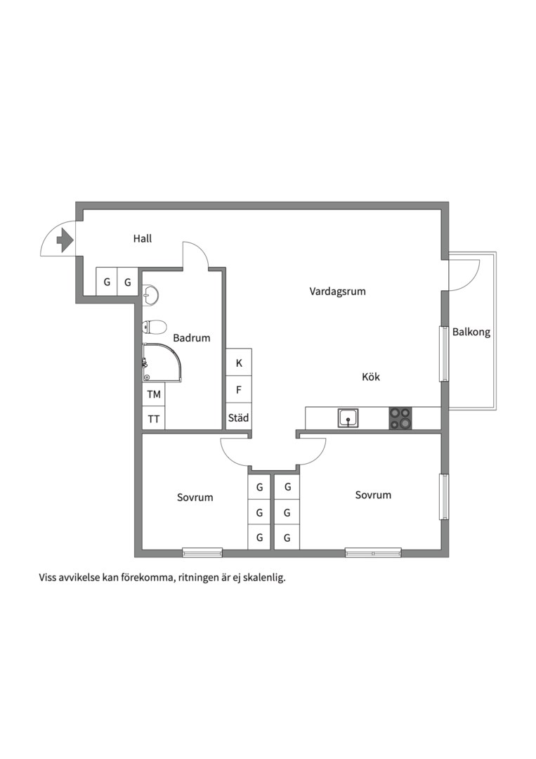 Planlösning från Ormingeringen 62B, 3/3 tr, Såld i Västra Orminge, Nacka