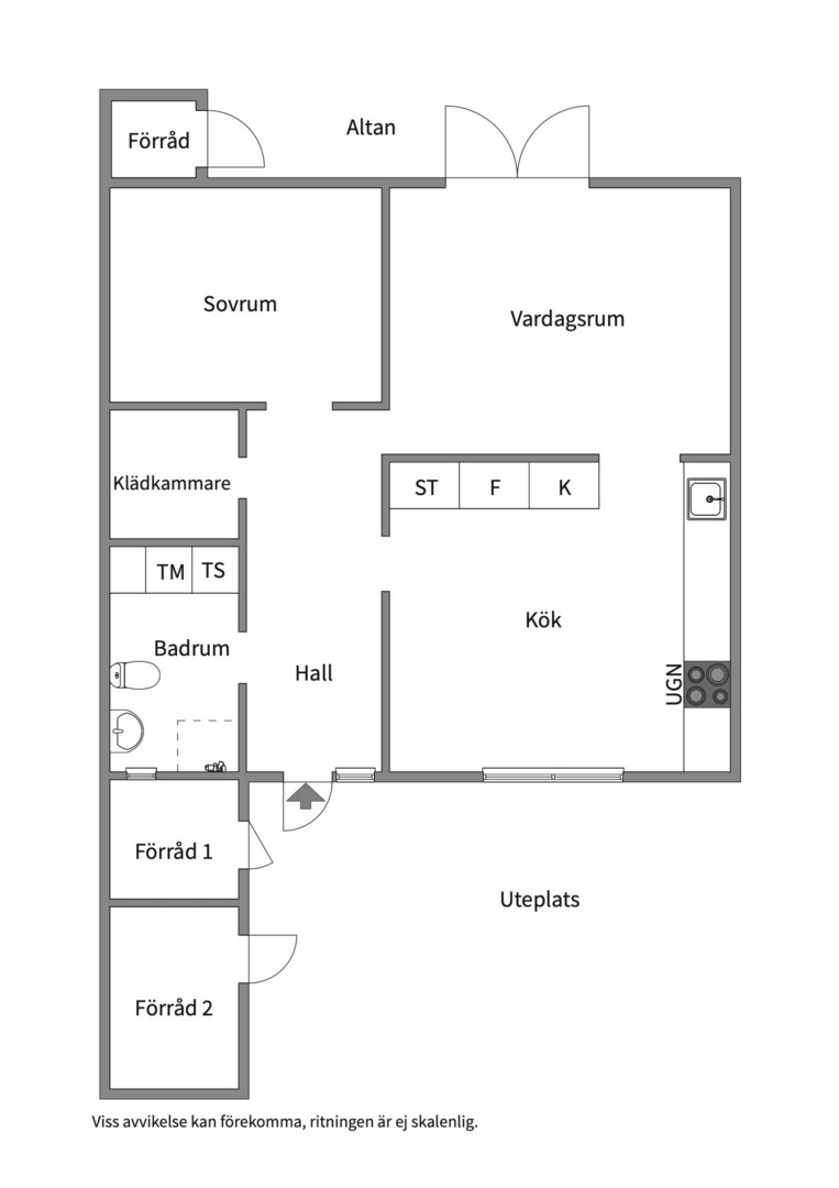 Planlösning från Storholmsvägen 32, Såld i Östra Orminge, Nacka
