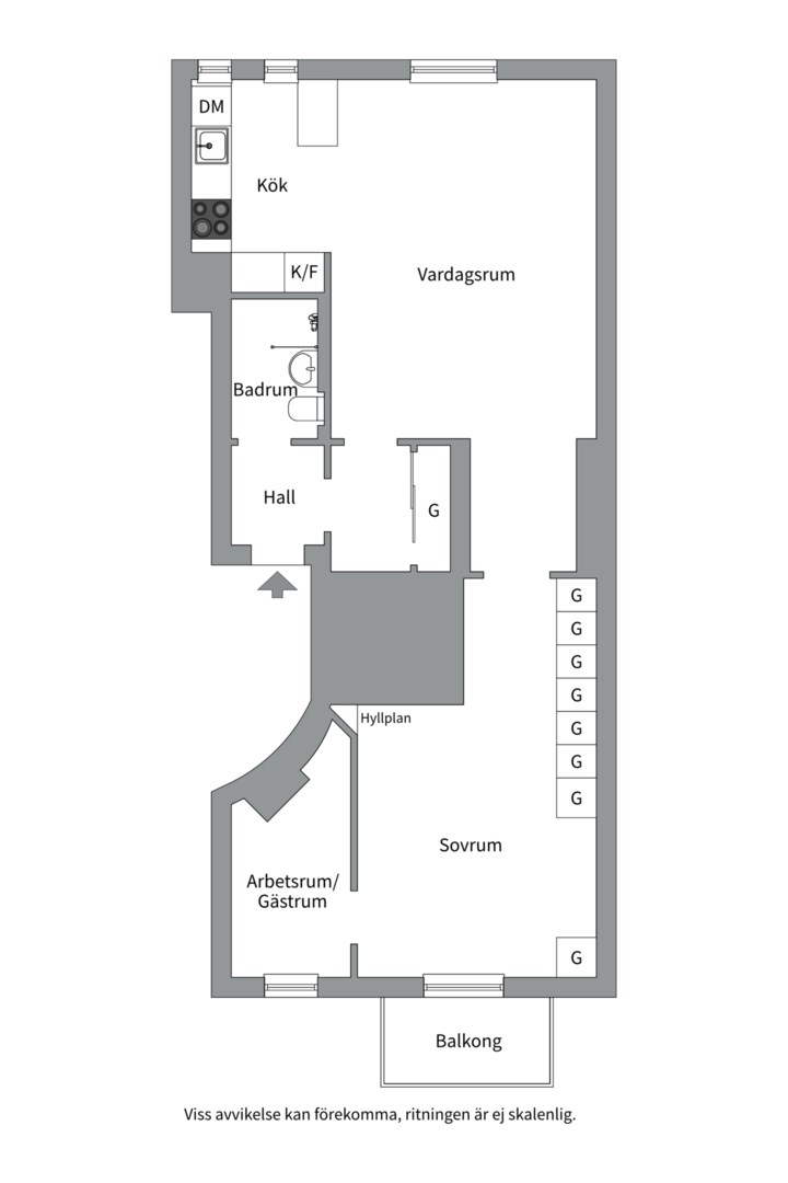 Planlösning från Karlsviksgatan 19, 1tr, Såld i Kungsholmen - Norr Mälarstrand, Stockholm
