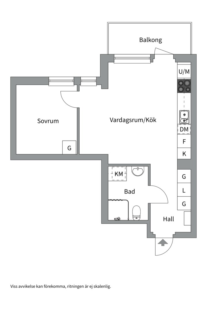 Planlösning från Wilhelm Kåges Gata 5, Såld i Porslinskvarteren, Värmdö