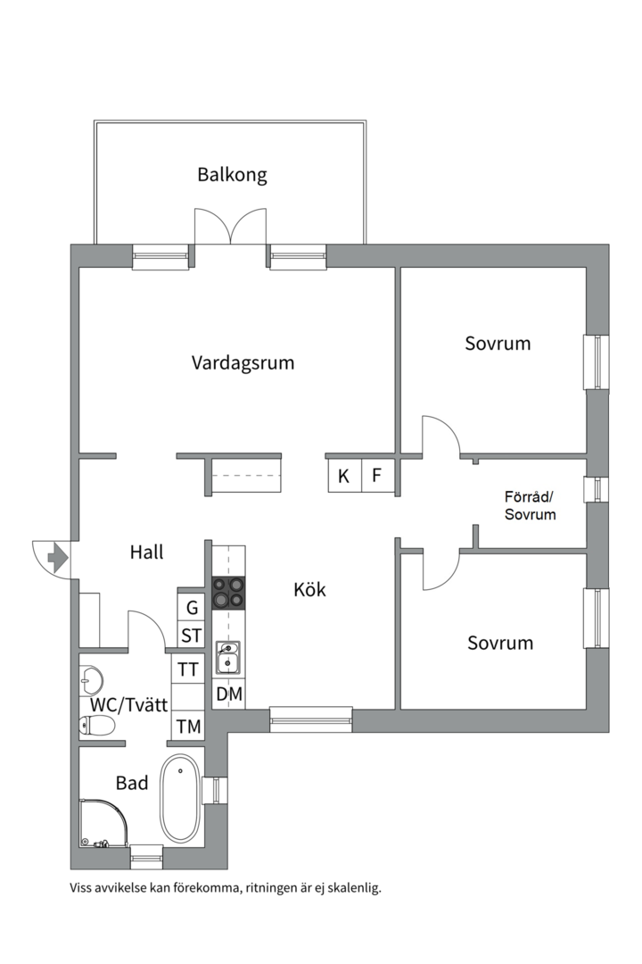 Planlösning från Basarbovägen 3, Snart till salu i Ekeby, Uppsala
