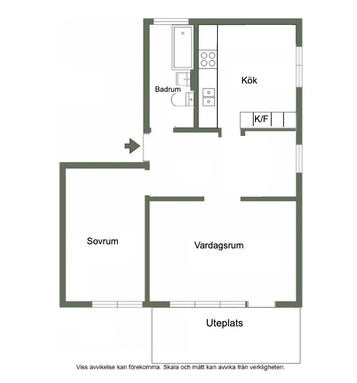 Planlösning från Ljuskärrsvägen 81, Såld i Saltsjöbaden, Nacka