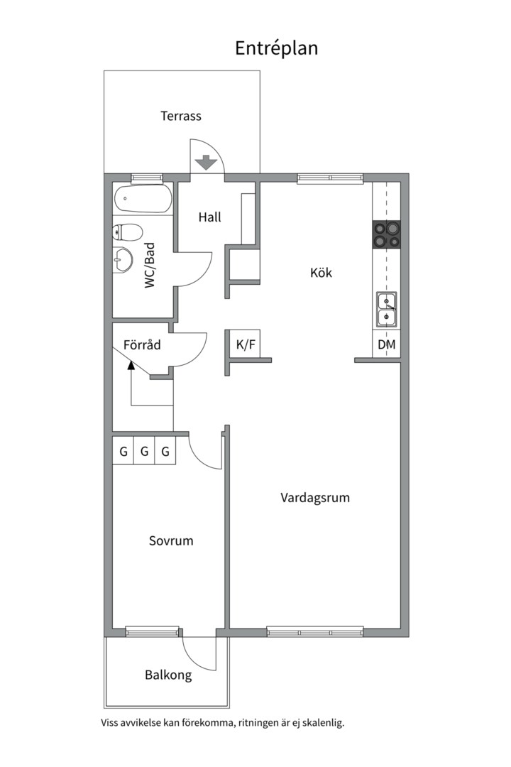 Planlösning från Storholmsvägen 50, Såld i Östra Orminge, Nacka