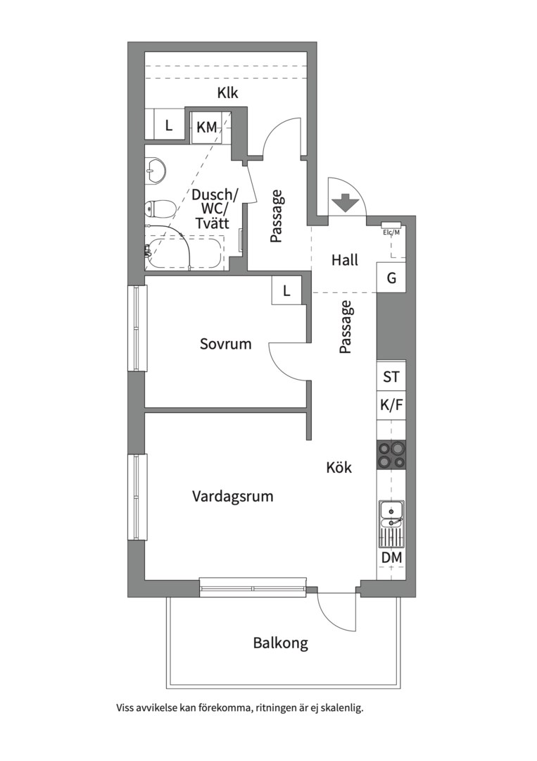 Planlösning från Tollareslingan 18, 6tr, Såld i Tollare, Nacka