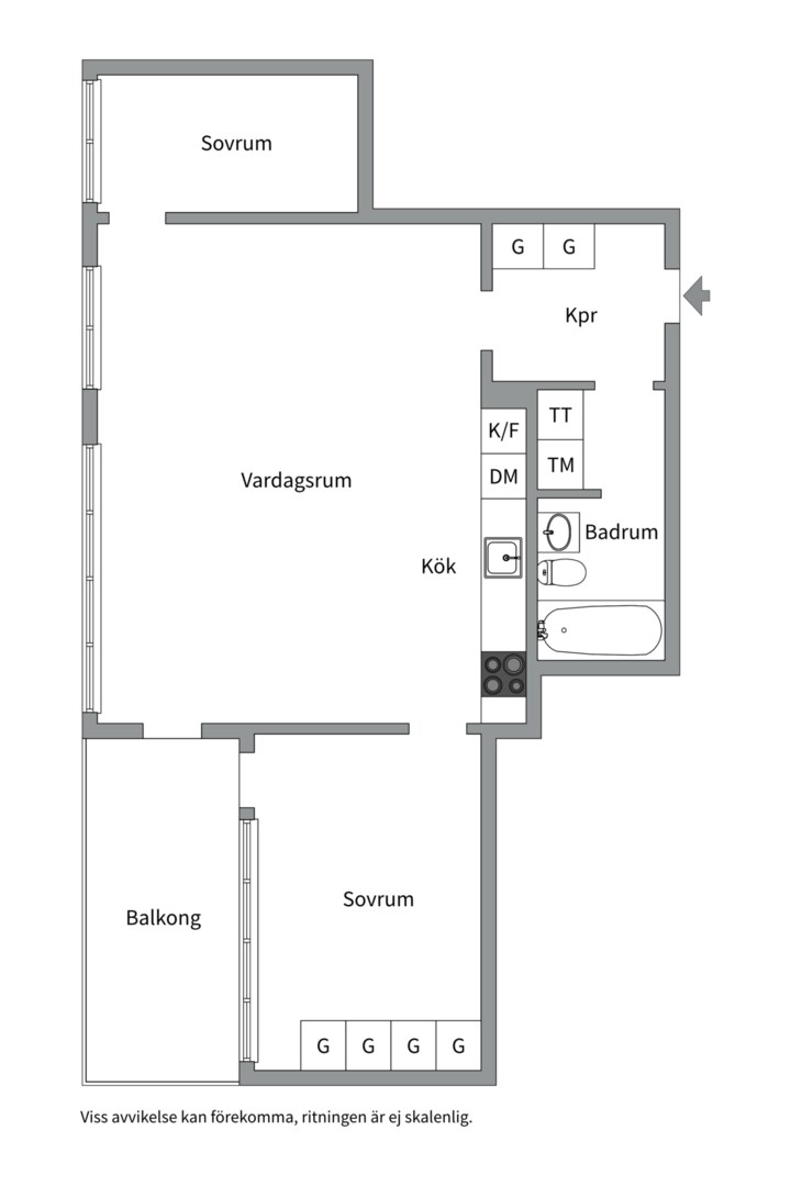 Planlösning från Tollarevägen 53, 5 tr, Såld i Tollare, Nacka