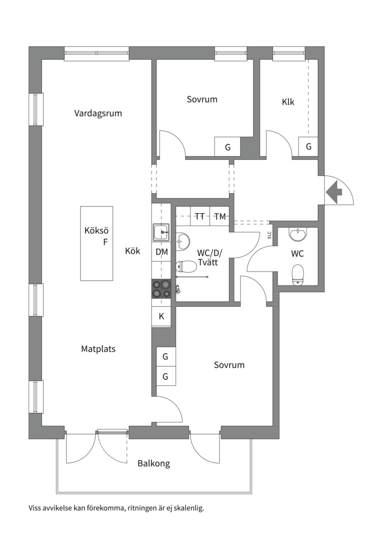 Planlösning från Tollarevägen 51, 3 tr, Såld i Tollare, Nacka