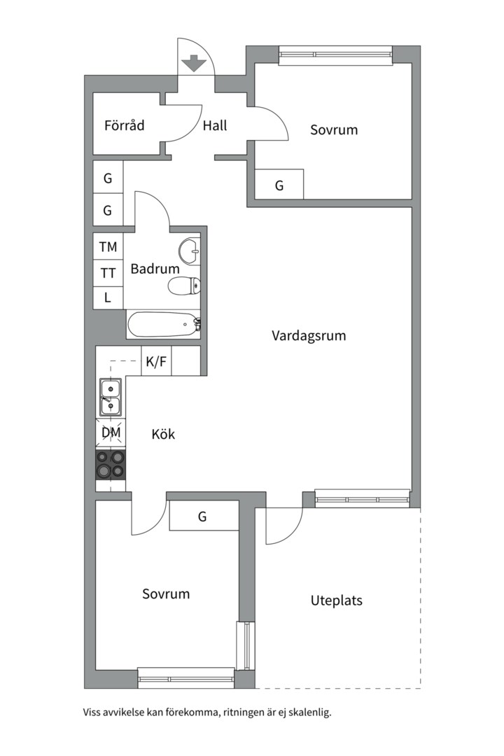 Planlösning från Barnhemsvägen 11, Såld i Skuru, Nacka