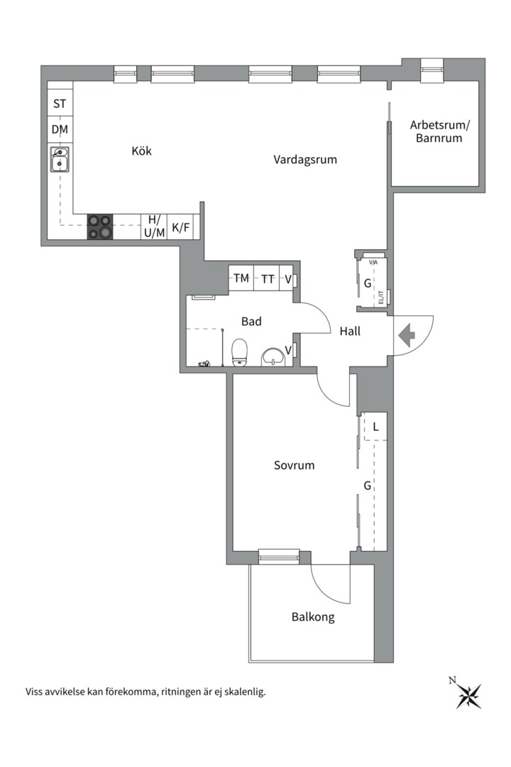 Planlösning från Kryddblandargatan 7, Såld i Kungsängen, Uppsala
