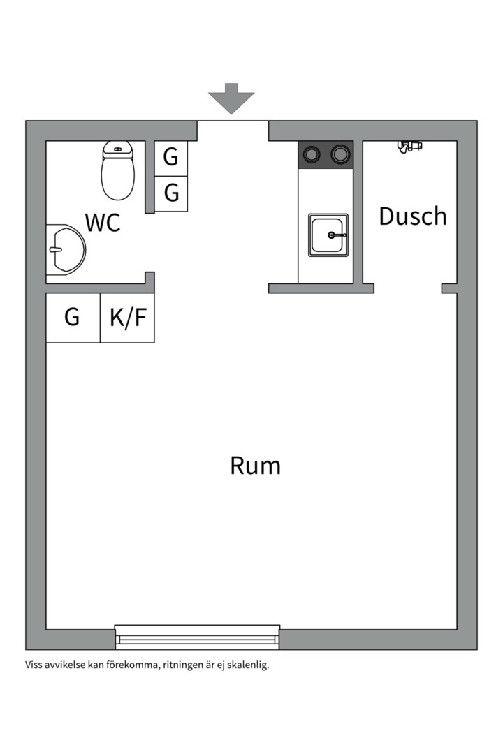 Planlösning från Luthagsesplanaden 32A, Såld i Luthagen, Uppsala