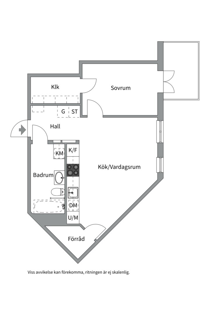 Planlösning från Nya gatan 9, 2 tr, Såld i Forum Nacka, Nacka