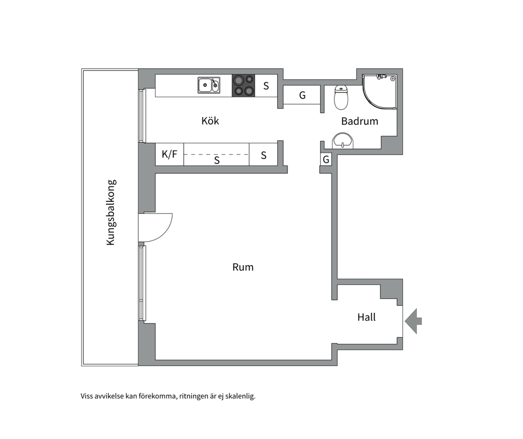 Planlösning från Holländargatan 9A, Såld i Vasastan - Norrmalm, Stockholm