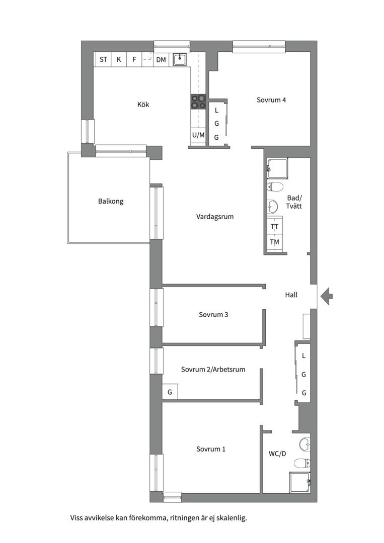 Planlösning från Tollare strand 7, 6 tr, Såld i Tollare, Nacka