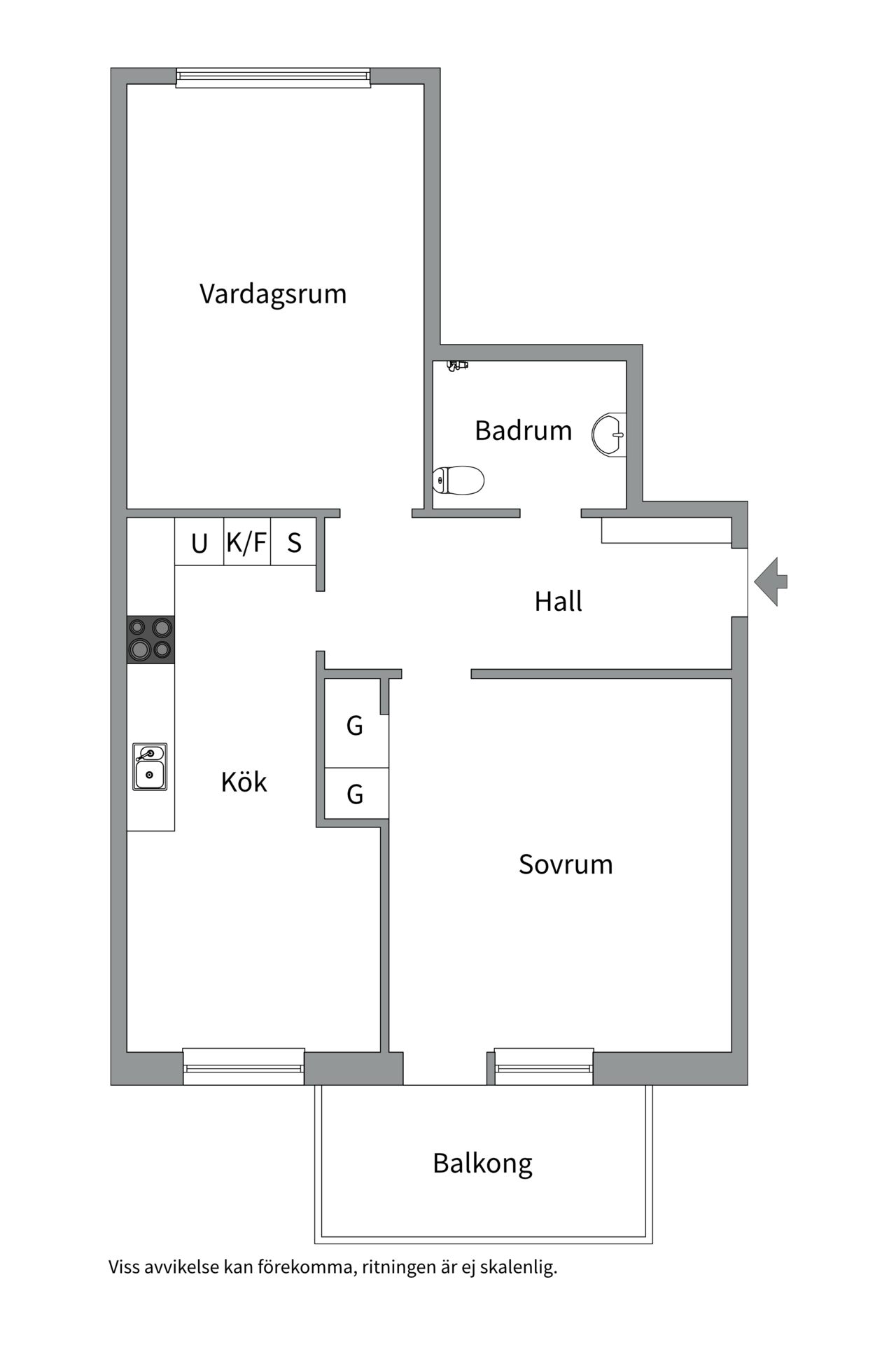 Bostadsbild från Regngatan 13, Till salu i Gränby, Uppsala