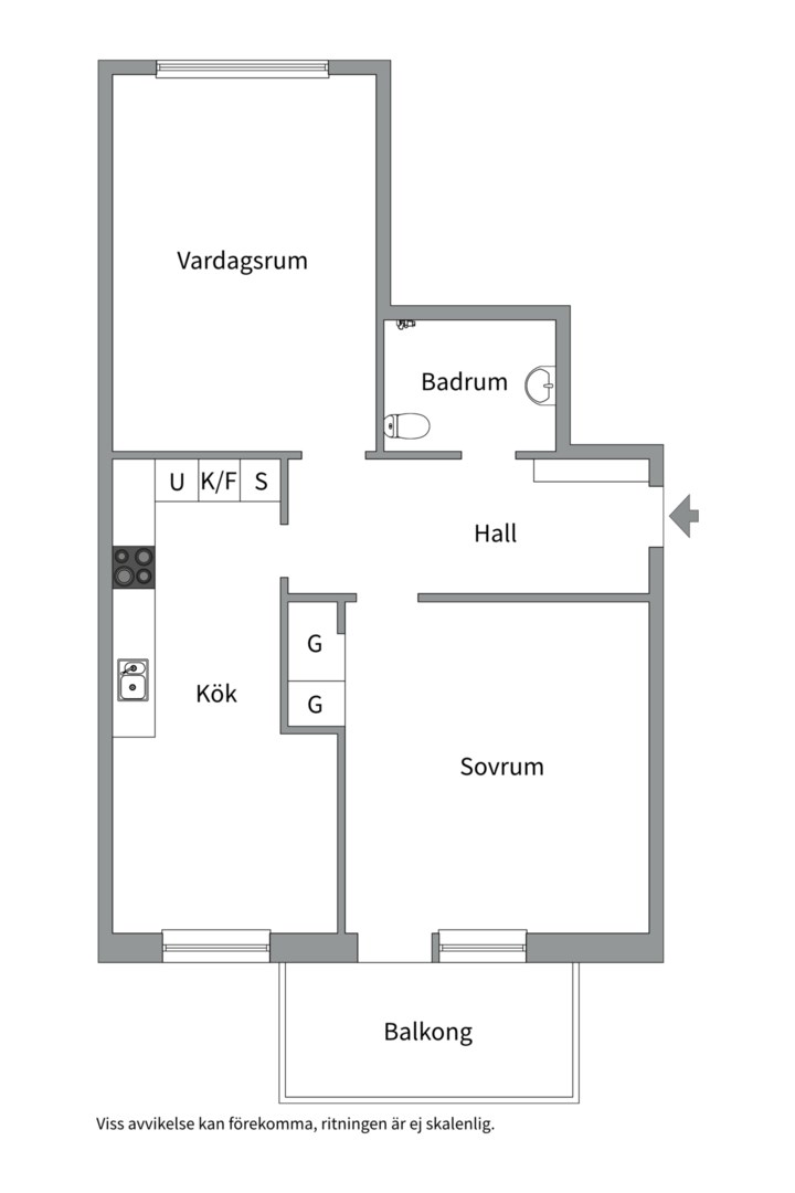 Bostadsbild från Regngatan 13, Till salu i Gränby, Uppsala