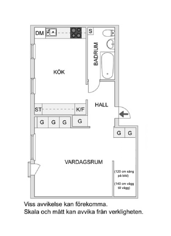 Planlösning från Beckasinvägen 38, Såld i Saltängen, Nacka