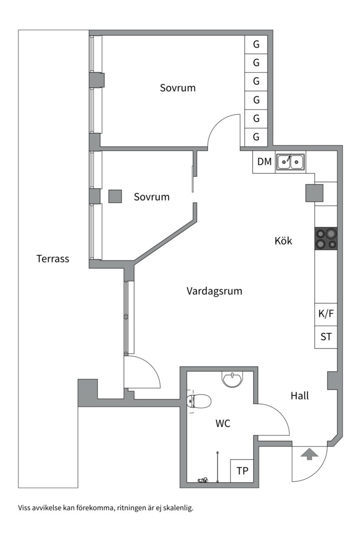 Planlösning från Stig Lindbergs Gata 21, Såld i Porslinskvarteren, Värmdö