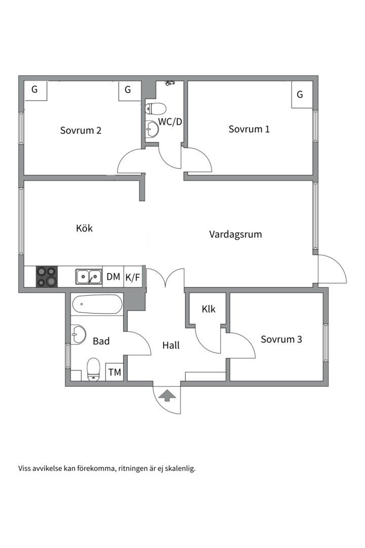 Planlösning från Tryffelvägen 40, Såld i Norby, Uppsala