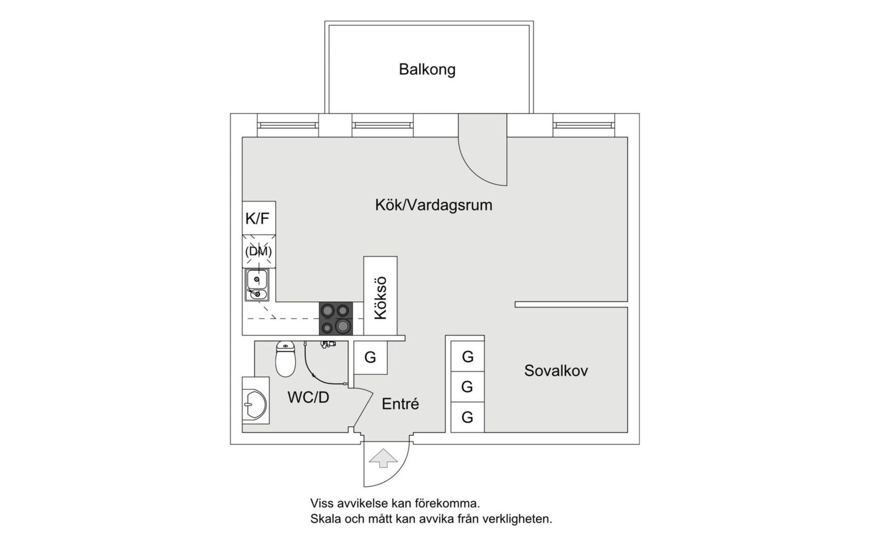 Planlösning från Sickla Allé 13, Såld i Sickla Allé, Nacka