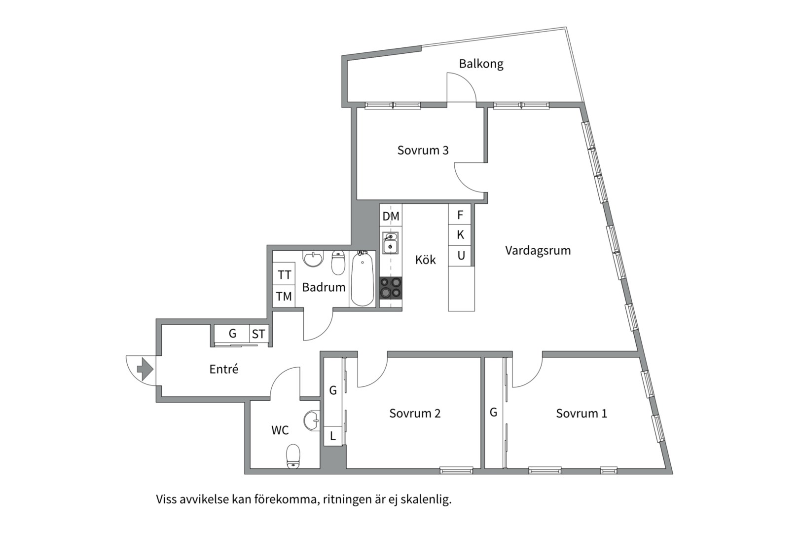 Bostadsbild från Stationsgatan 24, Såld i Fålhagen, Uppsala