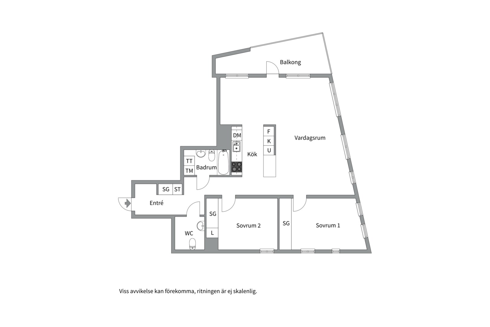 Planlösning från Stationsgatan 24, Såld i Fålhagen, Uppsala