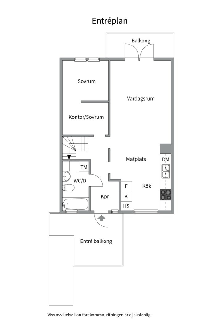 Planlösning från Norrholmsvägen 254, Såld i Östra Orminge, Nacka