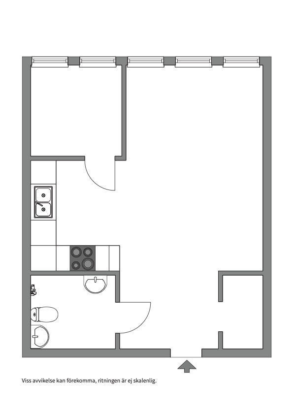 Planlösning från Sjöbjörnsvägen 66C, Såld i Gröndal, Stockholm