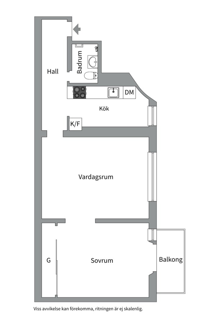 Planlösning från Alströmergatan 4, Såld i , Stockholm