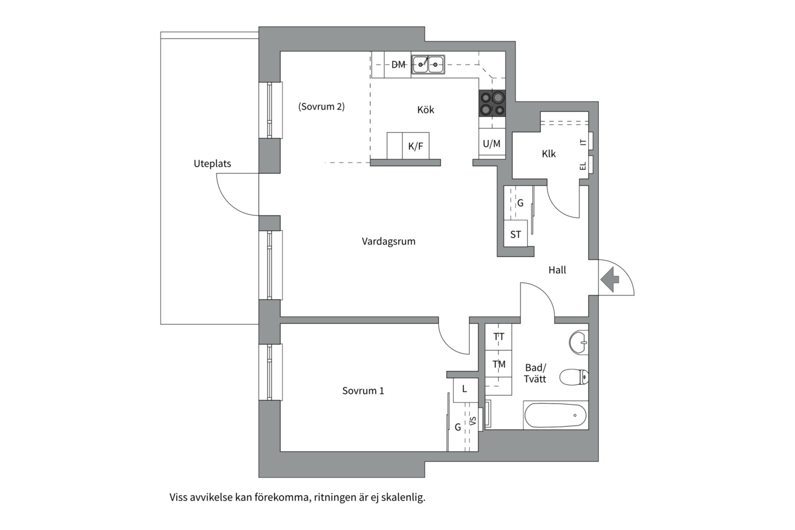 Planlösning från Mältargatan 4, Såld i Kungsängen, Uppsala