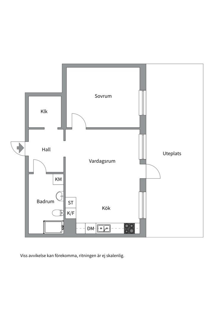 Planlösning från Hedenströms väg 11, Såld i Tollare, Nacka