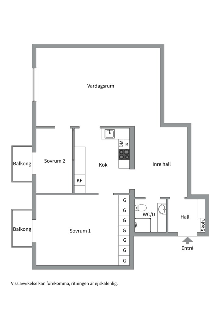 Planlösning från Sankt Eriksgatan 10, 3 tr, Såld i Kungsholmen - Nedre Kungsholmen, Stockholm