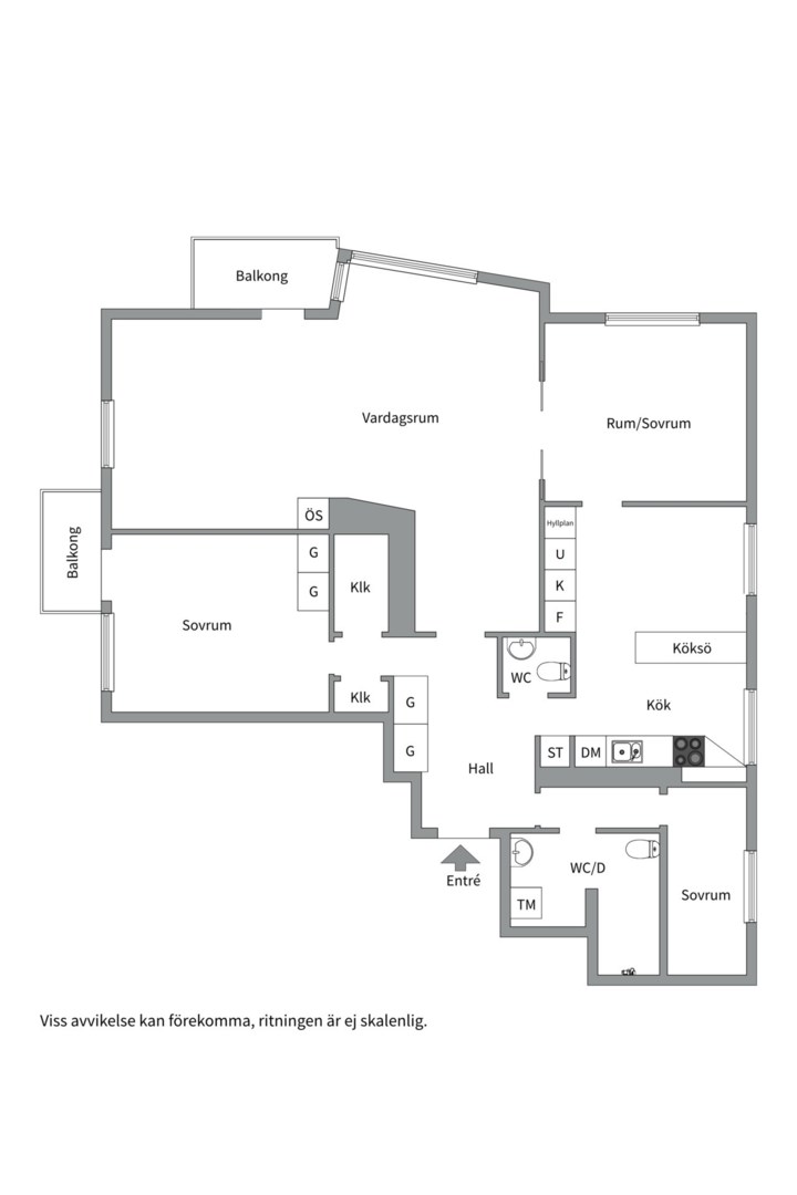 Planlösning från Luthagsesplanaden 3B, Såld i Främre Luthagen, Uppsala
