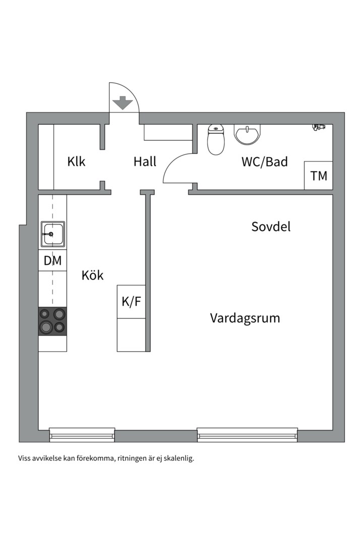 Planlösning från Beckasinvägen 33, Såld i Saltängen, Nacka