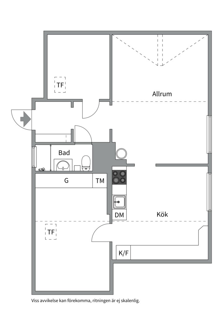 Planlösning från Storgatan 15A, Såld i Centrum, Uppsala