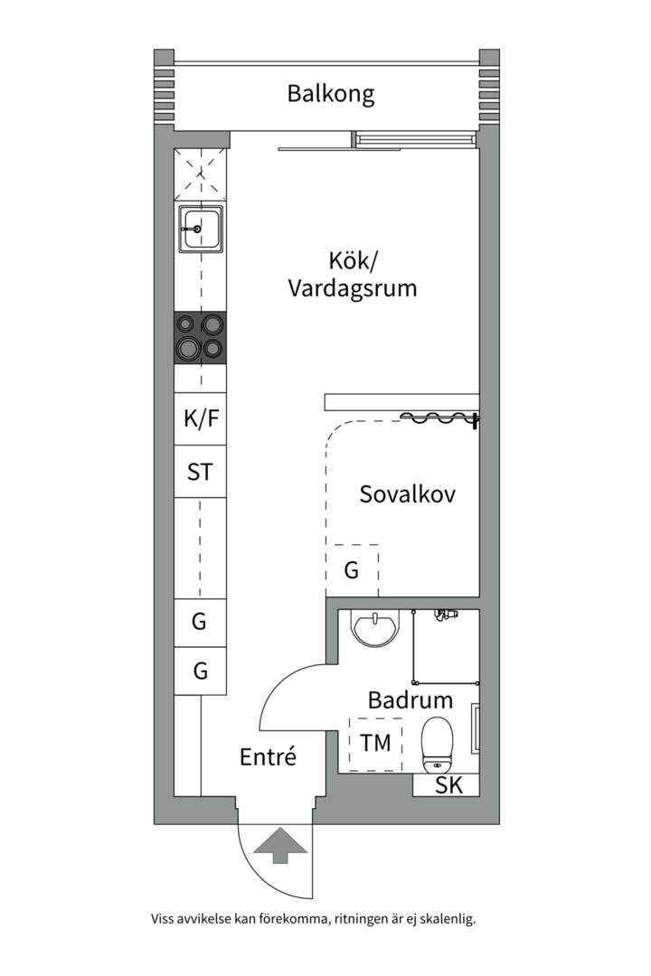 Planlösning från Fyrisvallsgatan 10A, Kommande i Luthagen, Uppsala