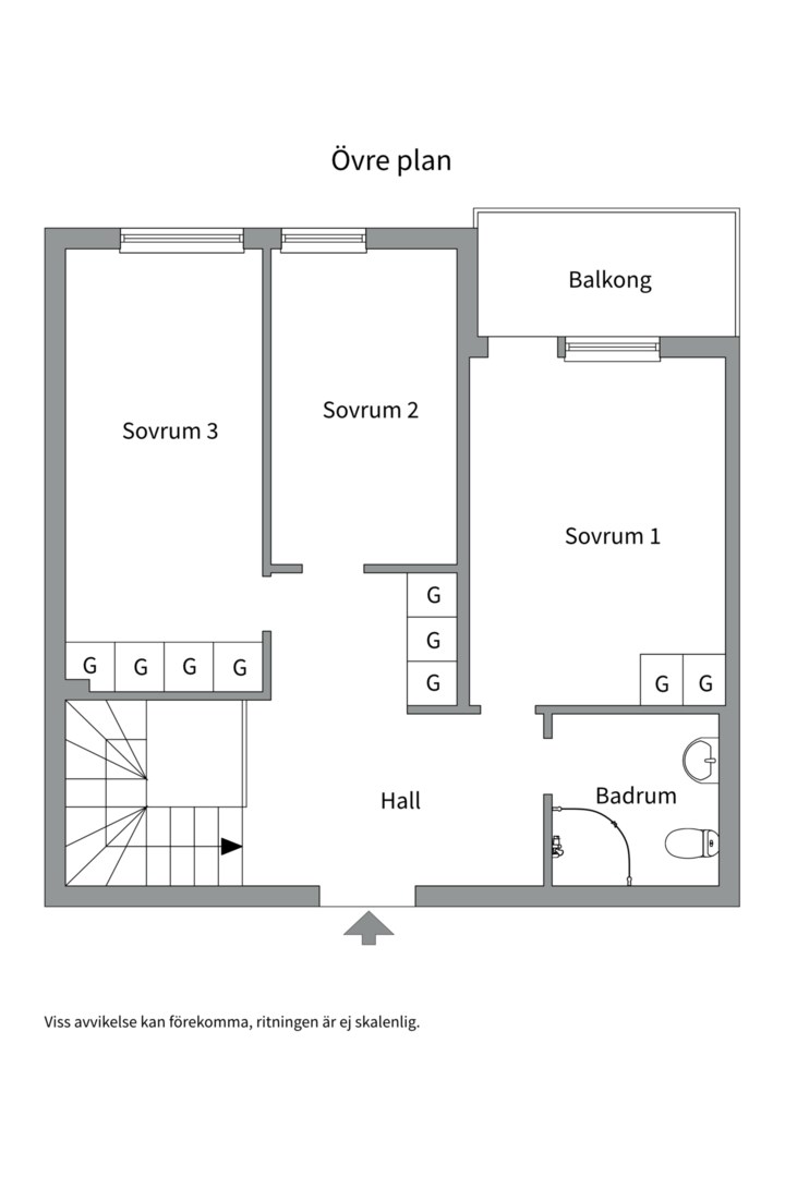 Planlösning från Ekuddsvägen 21, Såld i Ekudden, Nacka