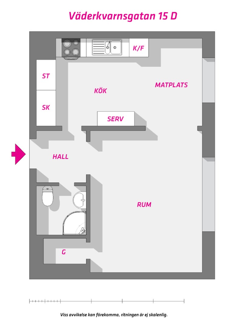 Planlösning från Väderkvarnsgatan 15 D, Såld i Höganäs, Uppsala
